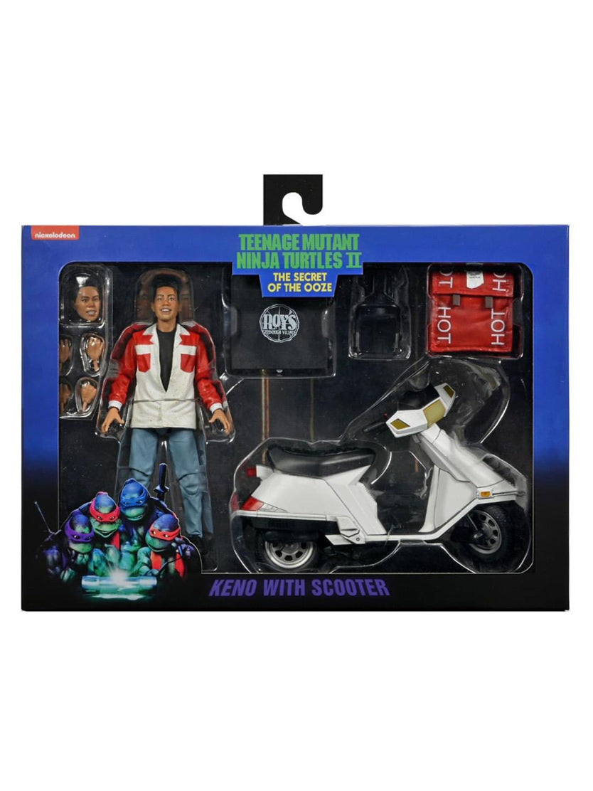 New NECA TMNT Secret Of The Ooze Keno With Scooter Figure Image